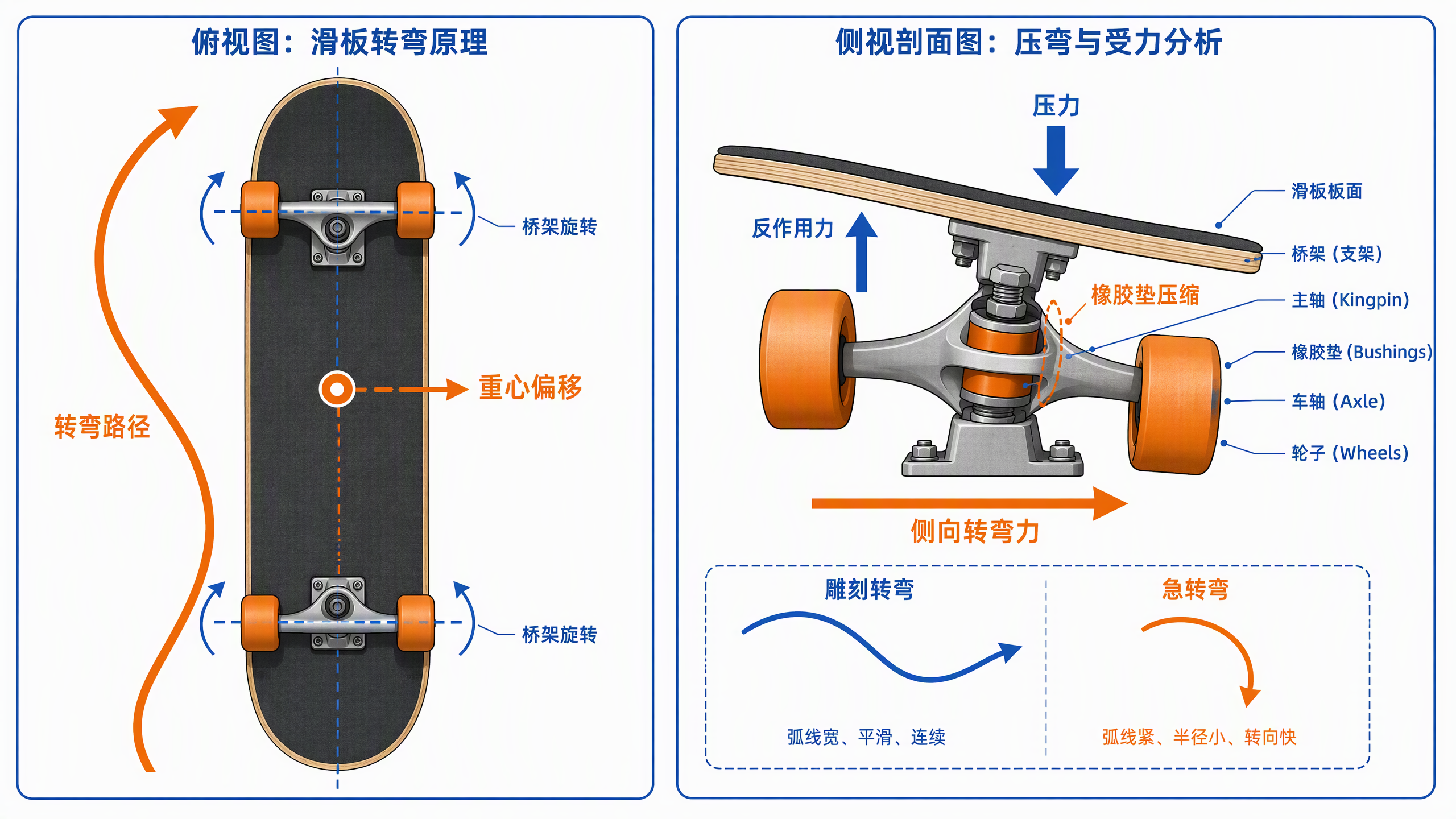 转弯原理示意图